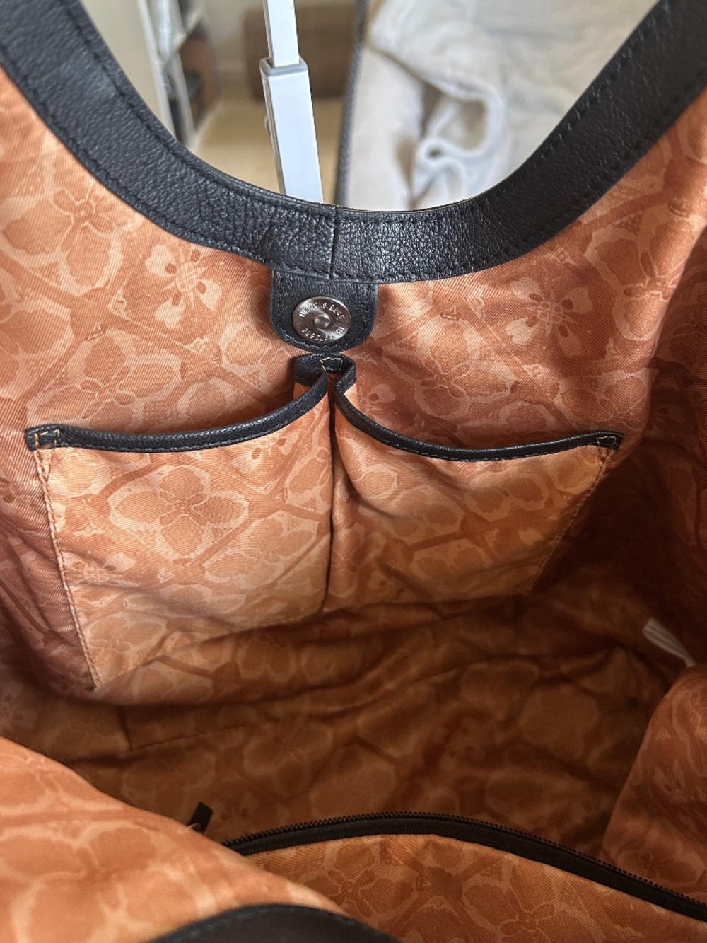 LUCKY BRAND Black Leather Tala Tote EUC - Picture 6 of 7